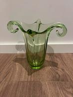 Groen vintage vaasje - Hoogte 19 cm, Ophalen of Verzenden