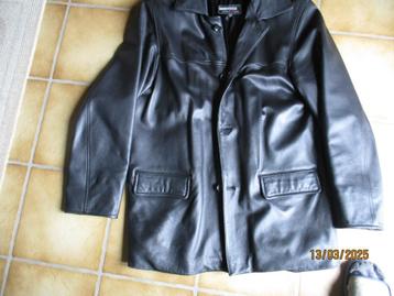 lederen vest, Ophalen of Verzenden, Zo goed als nieuw, Maat 52/54 (L), Zwart