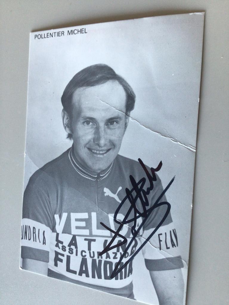Wielerkaart team flandria michel pollentier signe, Envoi, Utilisé