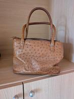 sac à main en autruche marron - 33 x 19 cm - 390€, Enlèvement ou Envoi, Comme neuf, Brun, Sac à main