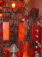 Deux magnifiques paravents en fer forgé, peints en rouge, Maison & Meubles, Accessoires pour la Maison | Paravents d'intérieur