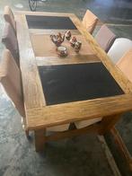 Table de salon avec chaise, Maison & Meubles, Bois, Cinq, Six Chaises ou plus, Utilisé, Autres couleurs