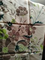 sjaal nylon bloemen bruin groen wit, Ophalen of Verzenden, Zo goed als nieuw, Sjaal