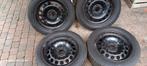 stalen velgen met banden voor peugeot 2008 + wieldeksels, Auto-onderdelen, Banden en Velgen, Ophalen, Personenwagen, Winterbanden