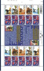 postzegels belgie nrs 3064/68 in vel xx zeer mooi, Postzegels en Munten, Postzegels | Europa | België, Orginele gom, Zonder stempel