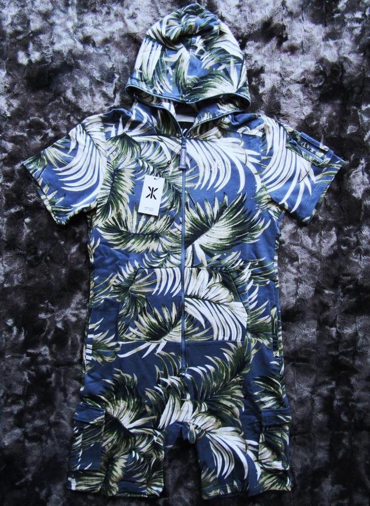 Onepiece Vintage Palm Leaf Short Jumpsuit Maat Large - Nieuw, Kleding | Heren, Sportkleding, Nieuw, Overige typen, Maat 52/54 (L)