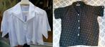 Bloesje marineblauw met stipjes en wit wijd (38-40-42) Pr/st, Ophalen of Verzenden, Gedragen, Maat 38/40 (M), Wit