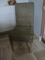4 rotan stoelen (kwaliteit) voor binnen of buiten, Huis en Inrichting, Ophalen, Gebruikt, Bruin, Riet of Rotan