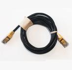Cat 5E UTP Ethernetkabel - 2,00 meter Zwart Gele Connectoren, Ophalen of Verzenden, Nieuw