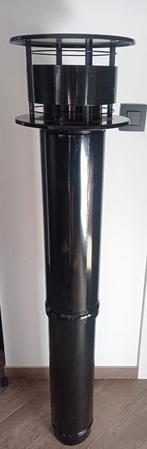 Trega rookgas buis zwart + Tregakap 150 mm(binnenkant)-NIEUW, Doe-het-zelf en Bouw, Ophalen, Nieuw, Aluminium