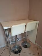 Hoge tafel met 2 barkrukken, Ophalen, Zo goed als nieuw