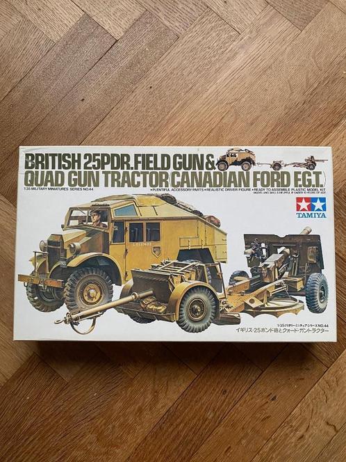 BRITISH 25PDR. FIELD GUN & QUAD GUN TRACTOR - SCALE : 1/35, Hobby & Loisirs créatifs, Modélisme | Voitures & Véhicules, Neuf, Camion