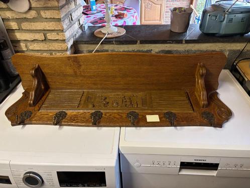 Wandkapstok van eikenhout, Huis en Inrichting, Woonaccessoires | Wanddecoraties, Gebruikt, Ophalen