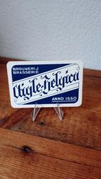 Brasserie bière ancienne carte à jouer Aigle-Belgica #1, Collections, Marques de bière, Panneau, Plaque ou Plaquette publicitaire