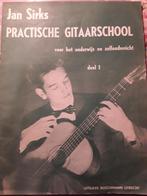 Jan Sirks, practische gitaarschool deel 1, 1954, Muziek en Instrumenten, Bladmuziek, Ophalen of Verzenden, Gebruikt