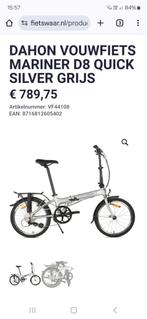 Dahon vouwfiets 2 stuks D8 Quick sivergrijs, Ophalen, Zo goed als nieuw, Totaal opvouwbaar, Dahon