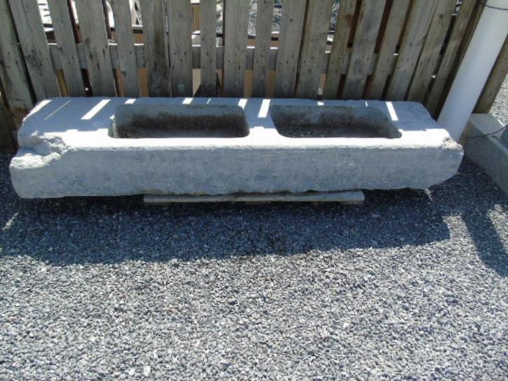 dienblad of trog in blauwe steen, plantenbak, goede keuze!!, Tuin en Terras, Bloembakken en Plantenbakken, Gebruikt, Steen, Binnen