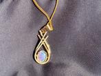 14K goud Vermeil ketting met Australische Opaal triplet, Met edelsteen, Nieuw, Ophalen of Verzenden, Goud