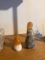 2 Russische beeldjes: vrouw en vogel, Verzamelen, Ophalen of Verzenden, Gebruikt, Mens