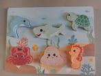 Houten puzzel zeedieren., Ophalen of Verzenden, Zo goed als nieuw, Van hout, Minder dan 10 stukjes