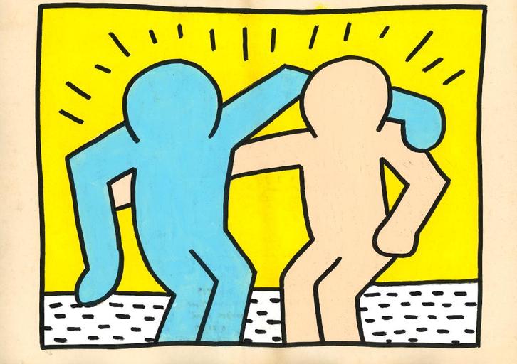 Keith Haring Artwork, Antiek en Kunst, Kunst | Schilderijen | Modern, Ophalen of Verzenden