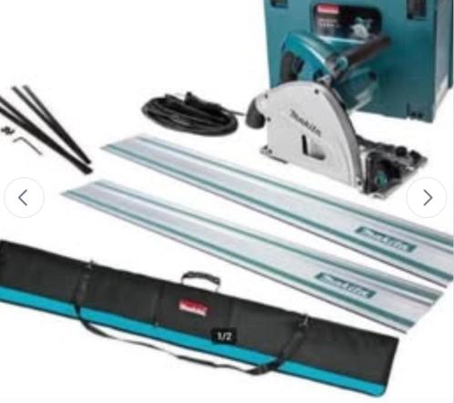 Makita invalzaag SP6000 met 2 geleiders, draagtas en koppels, Doe-het-zelf en Bouw, Gereedschap | Zaagmachines, Nieuw, Invalzaag