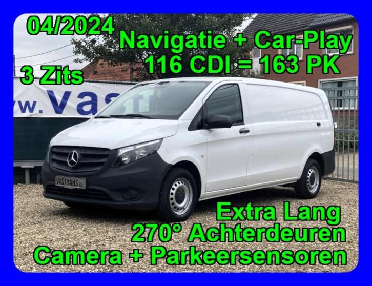 Mercedes-Benz Vito 116 29960€+BTW / Extra Lang / 270 Deuren, Auto's, Bestelwagens en Lichte vracht, Bedrijf, Te koop, ABS, Achteruitrijcamera