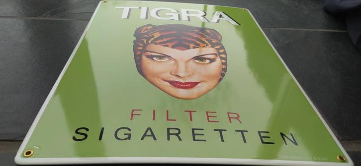 Plaque émaillée Tigra, Collections, Marques & Objets publicitaires, Enlèvement