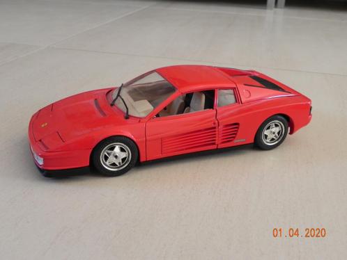 Miniature Ferrari Testarossa 1984 1/18, Hobby en Vrije tijd, Modelauto's | 1:18, Gebruikt, Auto, Burago, Ophalen of Verzenden