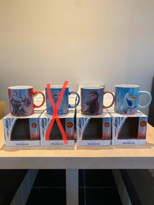 15 porseleinen mokken Disney Frozen, Huis en Inrichting, Keuken | Servies, Nieuw, Ophalen of Verzenden