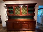 Massieve klassieke buffetkast met glas-in-lood, Huis en Inrichting, Kasten | Buffetkasten, Ophalen, Glas, Gebruikt, Met deur(en)