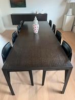 donkere, strakke design tafel, Huis en Inrichting, Ophalen, Vijf personen of meer, Rechthoekig, Metaal