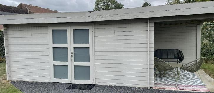 Houten tuinhuis, Tuin en Terras, Tuinhuizen, Gebruikt, Tuinhuis, Hout, 500 cm of meer, 200 tot 400 cm, Zonder ramen, Met overkapping