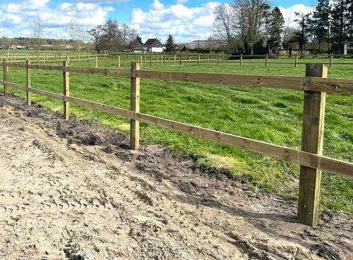 Paardenomheining met 2 of 3 liggers.  (Op Voorraad), Dieren en Toebehoren, Stalling en Weidegang, Weidegang, Accessoires, 2 of 3 paarden of pony's