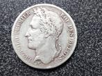 België 5 frank zilver Leopold I „laureaatshoofd” 1834, Postzegels en Munten, Ophalen, Zilver, Zilver