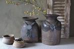 Oude Himachal pot/Nepalese kruik met etnische ketting, Overige materialen, Gebruikt, Overige kleuren, Ophalen of Verzenden