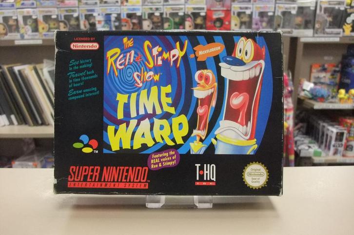 the Ren & Stimpy Show: Time Warp, cib, eur snes, Games en Spelcomputers, Games | Nintendo Super NES, Gebruikt, Platform, 2 spelers