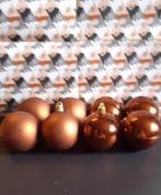 lot de 8 boules de noel 6 cm brun rouille, Ophalen of Verzenden, Gebruikt