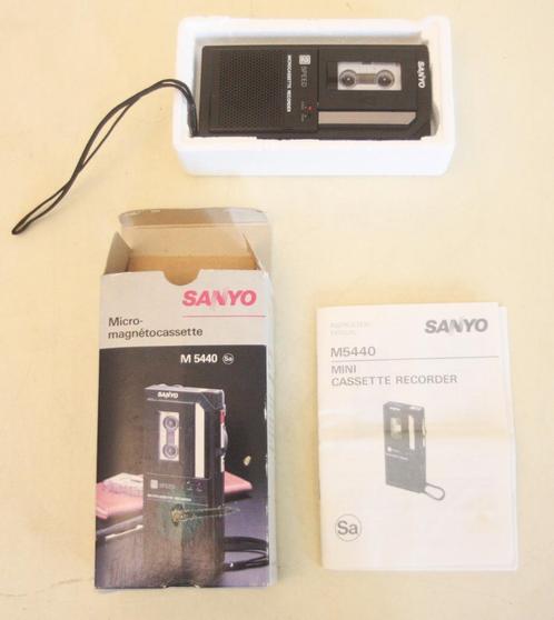 Zeldzame Sanyo M5440 Microcassette Recorder / Dictafoon, TV, Hi-fi & Vidéo, Enregistreurs audio, Enlèvement ou Envoi