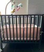 Parc bébé gris anthracite sur roulettes 75x95 cm complet, Enfants & Bébés, Parcs, Enlèvement, Comme neuf, Roulettes