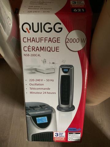 Quigg : keramische bijverwarming, 800 watts ou plus, Moins de 60 cm, Comme neuf, Enlèvement