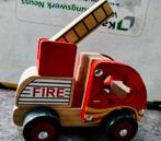 Rode houten brandweerwagen  BINO, Gebruikt, Ophalen of Verzenden