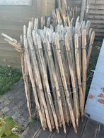 +/- 13 m houten paaltjes omheining, Ophalen, Gebruikt