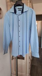 chemise homme bleue a ligne, Blauw, Angelo, Ophalen of Verzenden, Zo goed als nieuw