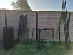 Draadafsluiting met poortje 1m hoog, Tuin en Terras, Schuttingen, Ophalen of Verzenden, Zo goed als nieuw