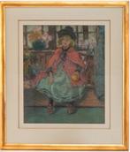 ROBINSON Alexander Charles "Zittend meisje" pastel, Ophalen