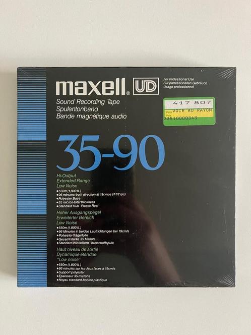 Tape reel-to-reel Maxell UD 35-90 - NEUF, CD & DVD, Cassettes audio, Neuf, dans son emballage, Vierge, 1 cassette audio, Enlèvement ou Envoi