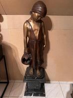 bronzen beeld kind, Antiek en Kunst, Ophalen, Brons