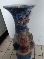 Bloemen roze en blauw porcelein, Huis en Inrichting, Woonaccessoires | Zuilen en Pilaren, Ophalen of Verzenden, Zo goed als nieuw