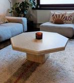 Travertin salontafel achthoek, Huis en Inrichting, Overige vormen, 50 tot 100 cm, Minder dan 50 cm, Overige materialen